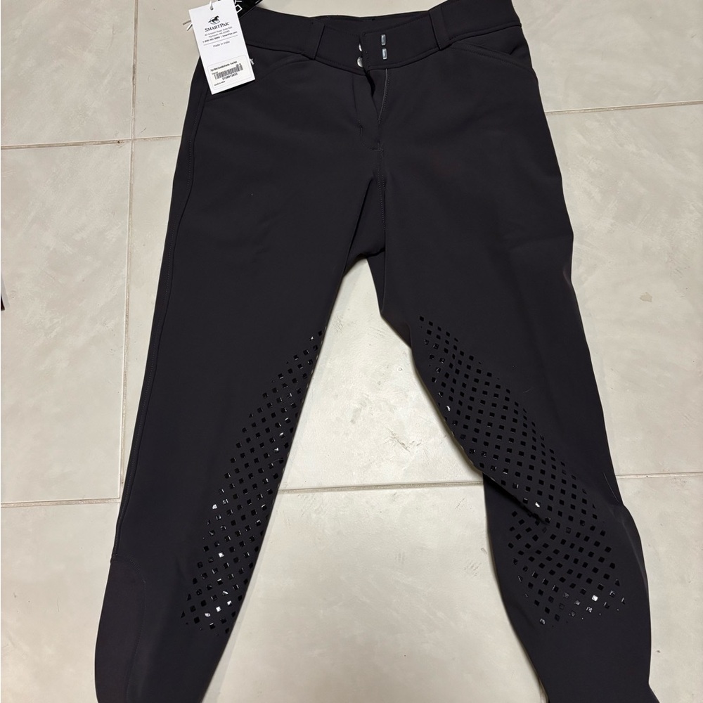 Smartpak Piper Winter Essential Breeches NWT 28R Charcoal/Gray